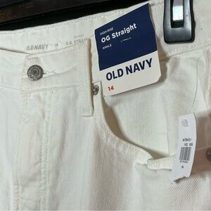 Old Navy Women's OG Straight Jeans in Crisp White
